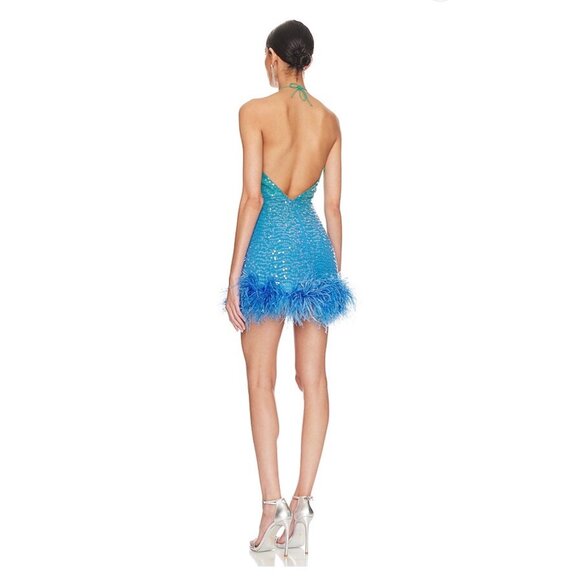 Sau Lee Jewel Dress in Green Blue Ombre - Picture 3 of 11